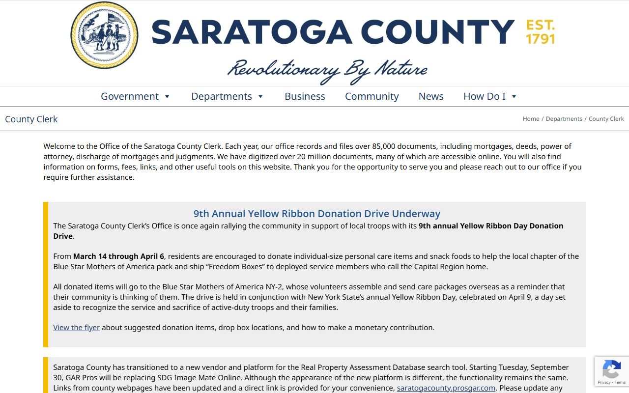 Saratoga County Clerk office for unclaimed money searches